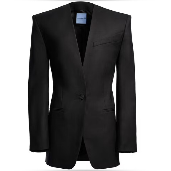 NWT MUGLER x H&M Oversized Wool Blazer - Picture 5 of 12
